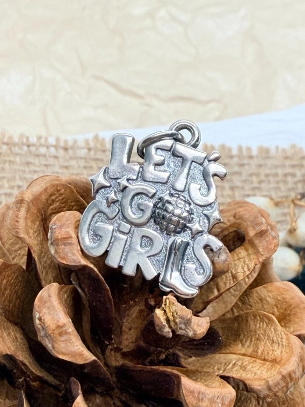 James Avery Let's Go Girls Charm Sterling Silver Country Chic Pendant